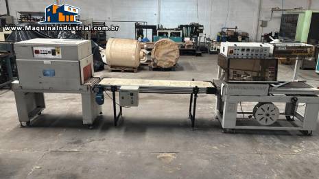 Seladora em L autom�tica com t�nel de encolhimento shrink at� 25 pe�as por minuto