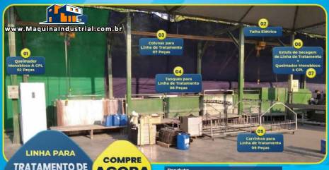 Linha de tratamento de superf�cie pintura eletrost�tica