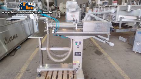 Envasadora de l�quidos pneum�tica em inox semi-autom�tica com dois bicos Y&G Packing Machinery