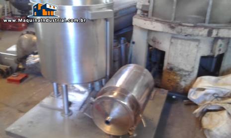 Misturador em a�o inox para recheios de bolachas