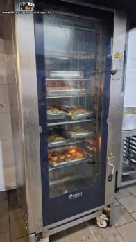 Forno combinado em inox Pr�tica 20 bandejas