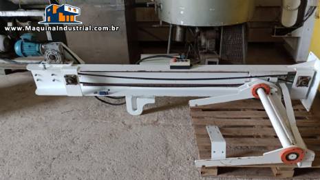 Elevador tombador virador de produto com carrinho em a�o inox