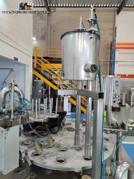 Envasadora dosadora rotativa em inox para potes copos lquidos gua Delgo