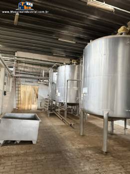 Tanque misturador em a�o inox para alimentos latic�nios
