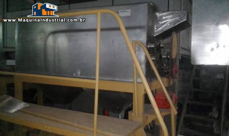 Descascador para batatas continuo industrial em a�o inox