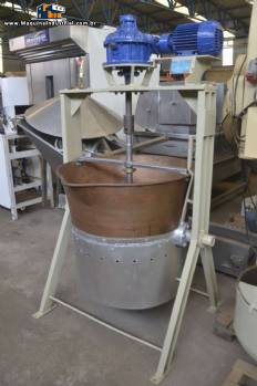 Tacho cozinhador cobre � g�s Incal 200 litros