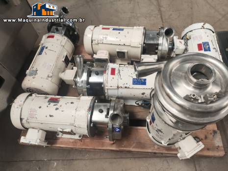 Bomba centr�fuga sanit�ria em inox APV SPX FLOW W+ 22/09 com motor baldor 5 hp ex � prova de explos�o