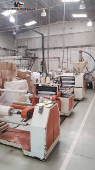 Linha extrusora filme pl�stico Jianda Machinery Co