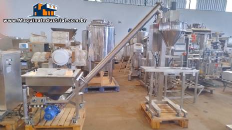 Envasadora vertical em inox para p�s com silo rosca trasportadora Baoyuda