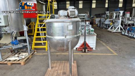 Tacho cozinhador encamisado � vapor em a�o inox 300 litros