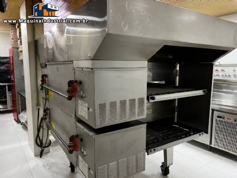 Forno de esteira em inox para pizzas panificao biscoitos Lincoln