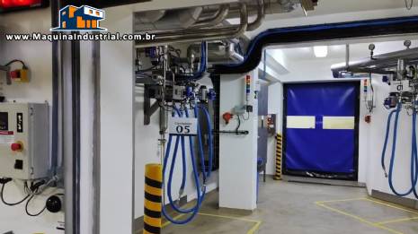 Sistema de esteriliza��o de containers com v�lvulas autom�ticas em inox Spirax Sarco