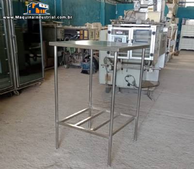 Mesa em a�o inox 800 mm x 800 mm
