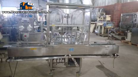 Envasadora linear com 6 pist�es inox 316 Erli