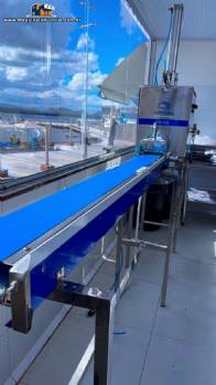 Extrusora mono rosca em inox de biscoitos doces com cortador autom�tico e esteira Raffmaq