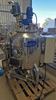 Tanque reator inox aquecimento cosm�ticos 100 L Ricefer