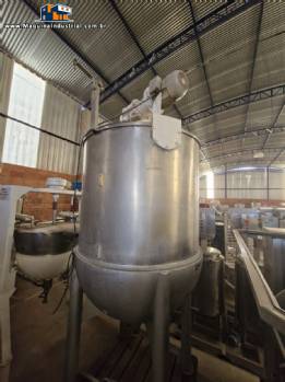 Tacho cozinhador em inox encamisado 2000 litros