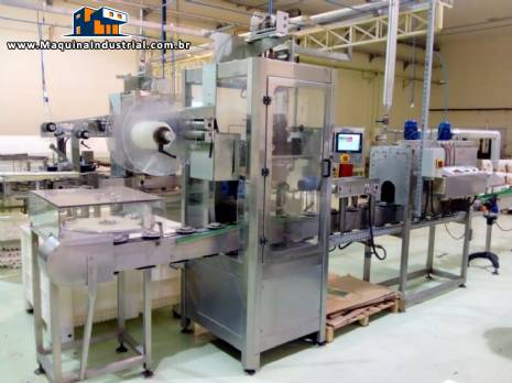 Aplicadora rotuladora sleeve com t�nel de encolhimento OMNIMACK