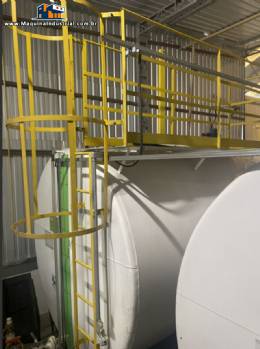 Tanque de armazenamento estacionário horizontal em aço carbono 40.000 litros Tanque Reverso