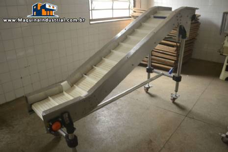 Esteira em a�o inox com talisca MCI