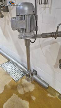Agitador dispersor misturador homogeneizador em aço inox Artinox para líquidos 0,75 CV Agitador dispersor misturador homogeneizador em aço inox Artinox para líquidos 0,75 CV