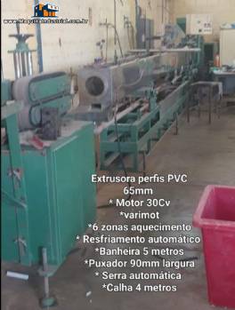Extrusora para perfil em PVC com rosca de 65 mm Miotto Extrusora para perfil em PVC com rosca de 65 mm Miotto