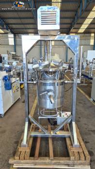 Tacho cozinhador em aço inox basculante com aquecimento a gás 50 litros Max Machine para doces geleias molhos Tacho cozinhador em aço inox basculante com aquecimento a gás 50 litros Max Machine para doces geleias molhos